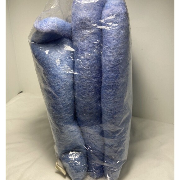 Midwest CBK Blue Felted Fringed Handcrafted Throw Blanket 54 x68 inches NWT - Picture 4 of 4